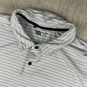 VRST Polo Men's XXL performance Shirt Striped Gray Athletic Preppy Golf